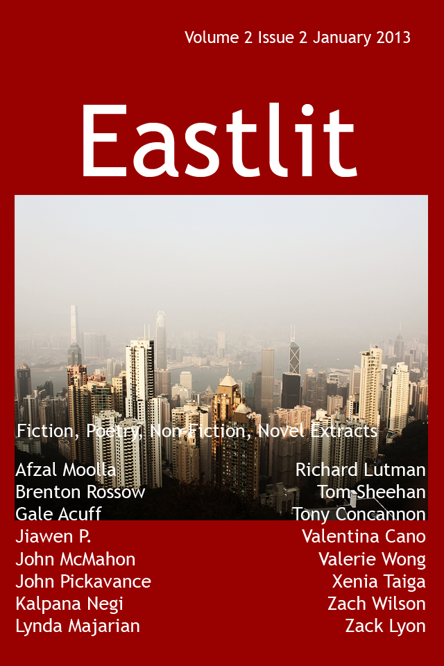 Eastlit Issue Two Cover: The picture is The Peak (Hong Kong) by Jiawen P. The cover design is Graham Lawrence