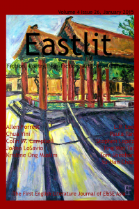 Popular Eastern Writing: Eastlit January 2015 Cover. Picture: Seattle Asiatown Temple by Allen Forrest. Cover design by Graham Lawrence. Copyright photographer, Eastlit and Graham Lawrence.