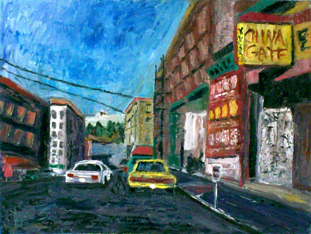Eastlit January 2015: allen forrest_seattle_asiatown_china_gate_oil_on_canvas_18x24_2011
