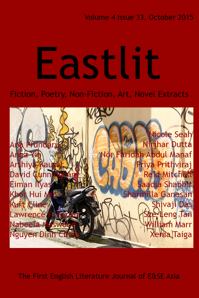 Eastlit October 2015 Cover. Picture: Chinatown KL Graffiti by Khor Hui-Min. Cover design by Graham Lawrence. Copyright photographer, Eastlit and Graham Lawrence.