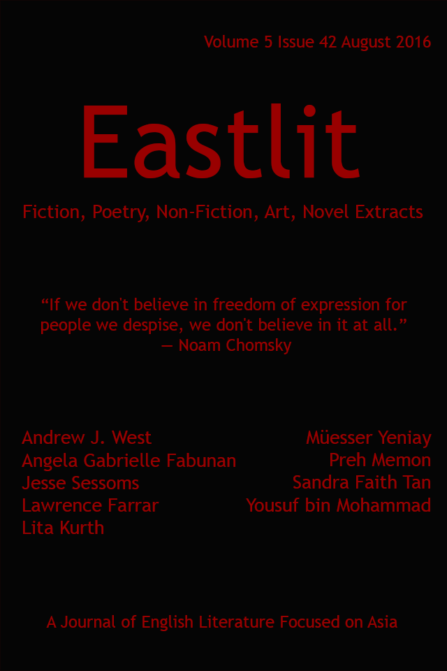 Eastlit August 2016 Cover Picture: Black by Graham Lawrence. Cover design by Graham Lawrence. Copyright photographer, Eastlit and Graham Lawrence.